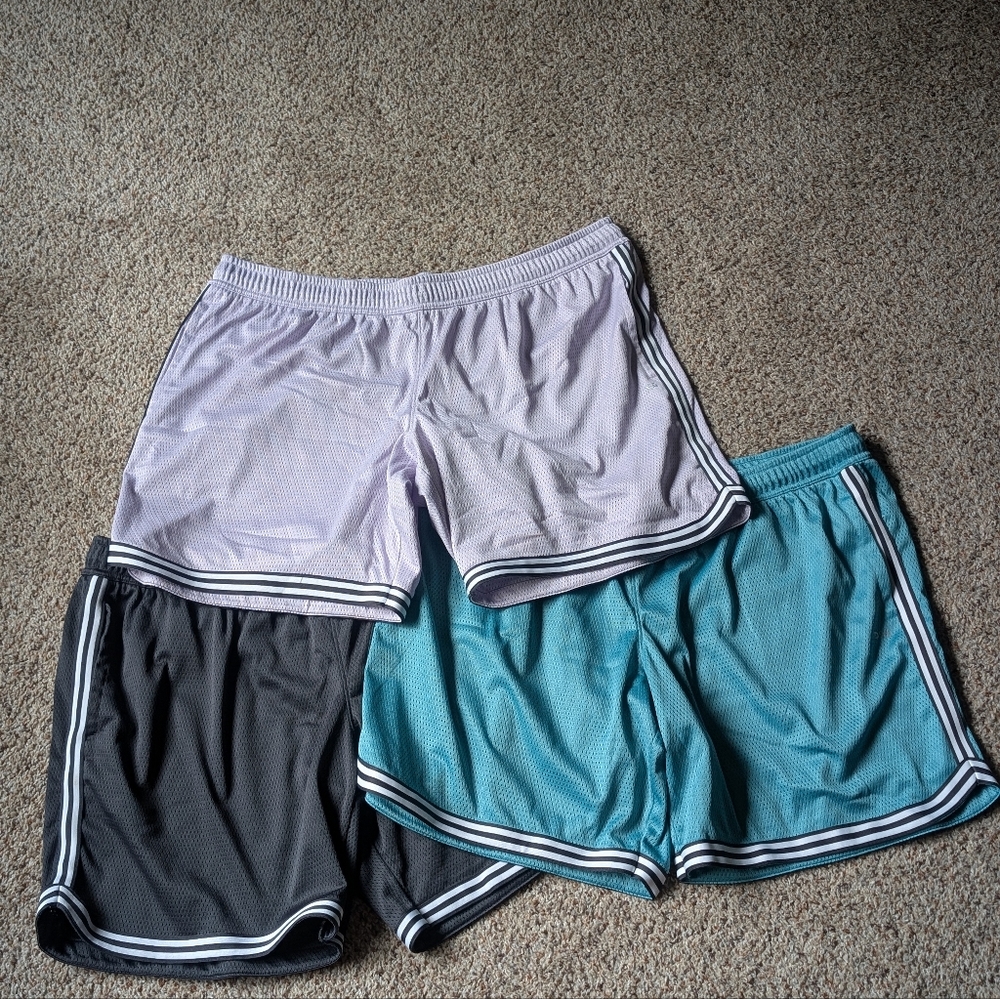 DSG Blue and Purple Athletic Shorts Lightweight Elastic Waist